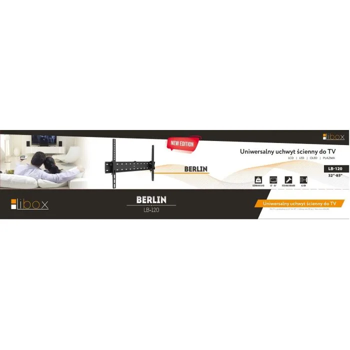 Uchwyt ścienny do telewizora Libox Berlin LB-120 (ścienne; 37" - 70"; max. 50kg)