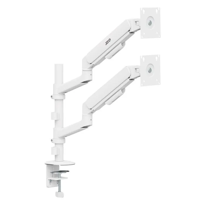 ERGO OFFICE UCHWYT NA 2 MONITORY, SPRĘŻYNA GAZOWA, 17"-32", 1-10KG, BIAŁY MAT ER-692 W