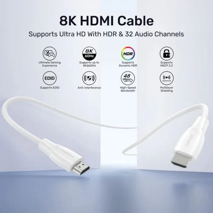 UNITEK KABEL HDMI 2.1 8K HDR BIAŁY 3M