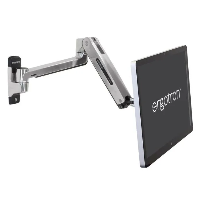 Ergotron LX HD Sit-Stand Wall Mount Arm - uchwyt ścienny do monitora (polerowane aluminium)