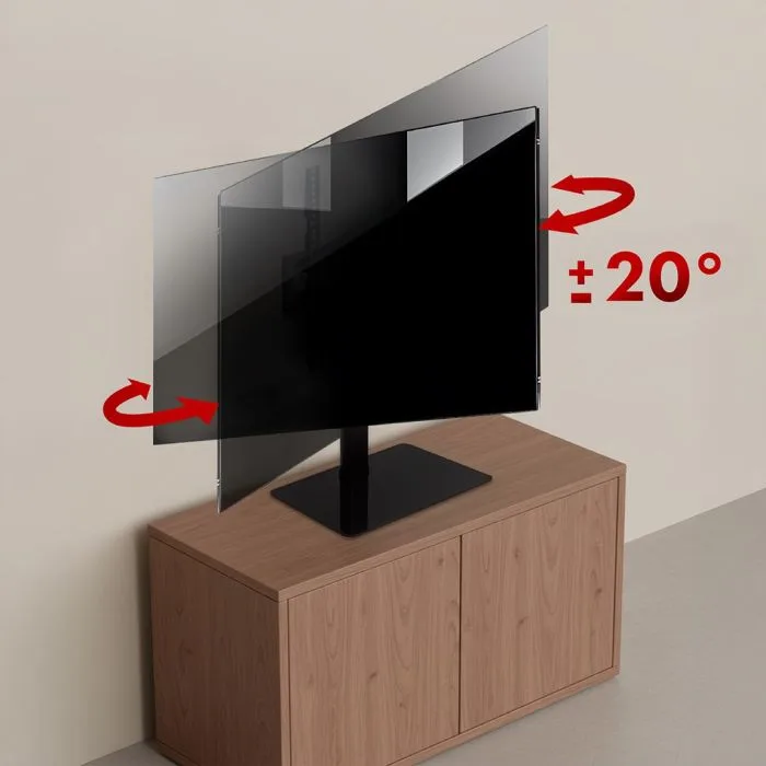 MACLEAN UNIWERSALNY STOJAK DO TV NA SZAFKĘ, , PODSTAWKA, MAX. 35 KG, OBRÓT 20 STOPNI, DLA TV 32-55" MC-132