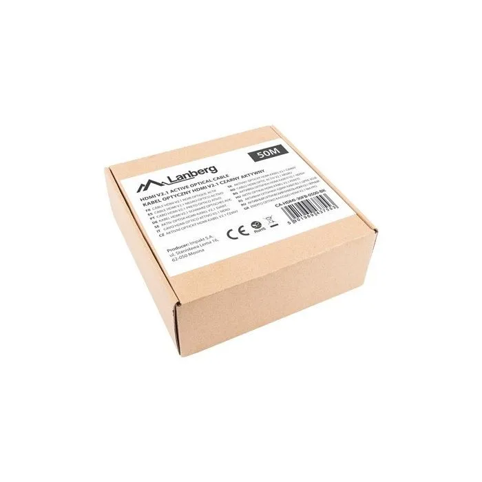 LANBERG KABEL HDMI M/M V2.1 50M 8K OPTYCZNY AOC CA-HDMI-30FB-0500-BK