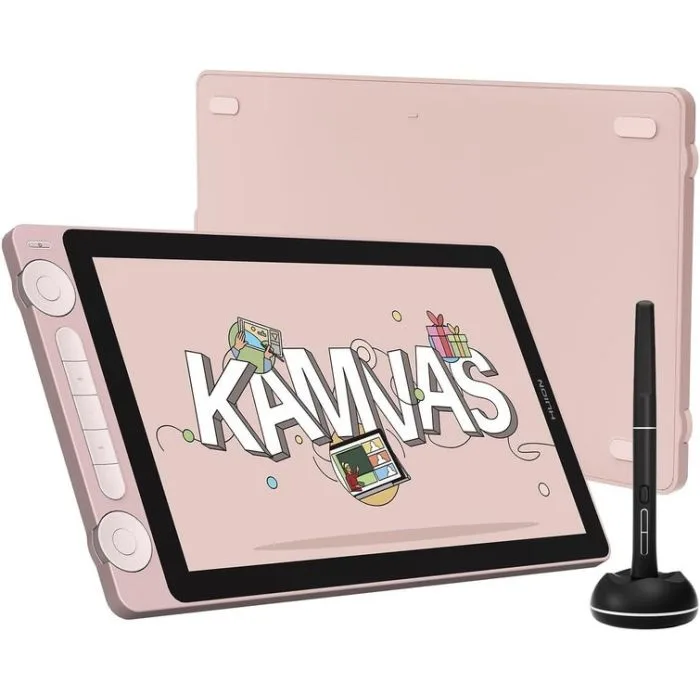 Tablet graficzny z ekranem HUION Kamvas 13 różowy