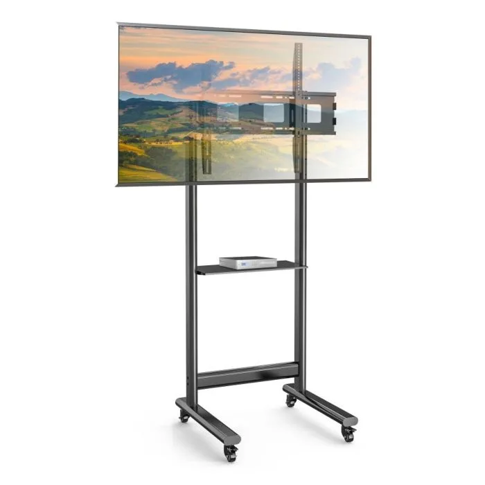 TECHLY STOJAK MOBILNY TV 50-90” DO 70KG REGULOWANY PÓŁKA AV