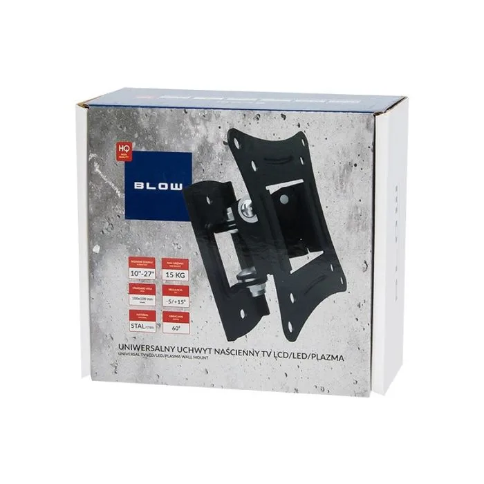Uchwyt do monitora BLOW 76-854# (ścienne, Uchylny; 10" - 27"; max. 20kg)