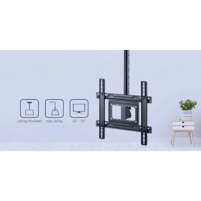 GEMBIRD PEŁNOOBROTOWY UCHWYT SUFITOWY DO TELEWIZORA 32" - 70", VESA MAX 400 X 400MM, DO 50KG