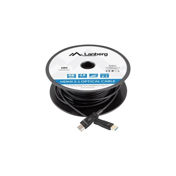 LANBERG KABEL HDMI LANBERG KABEL HDMI M/M V2.1 10M OPTYCZNY AOC CZARNY CA-HDMI-30FB-0100-BK