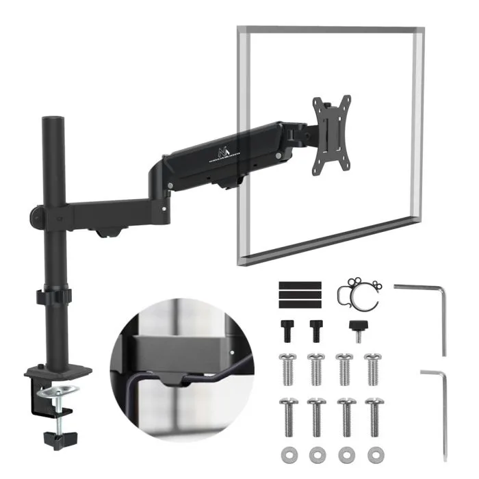 MACLEAN UCHWYT NA MONITOR, SPRĘŻYNA GAZOWA, 17"-32", 2-10KG, CZARNY MC-135