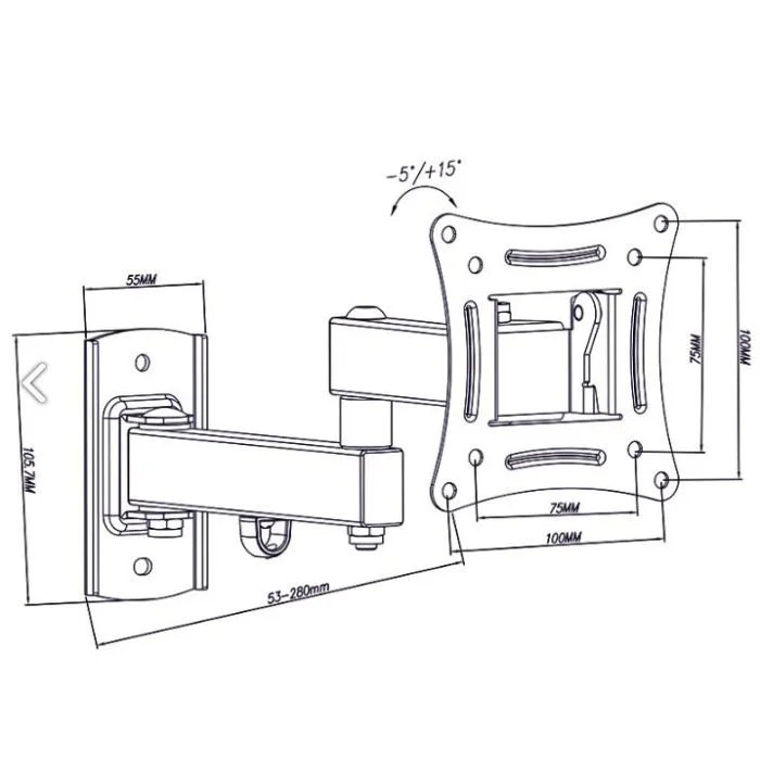 Uchwyt do telewizora BLOW 76-855# (ścienne; 10" - 27"; max. 20kg)