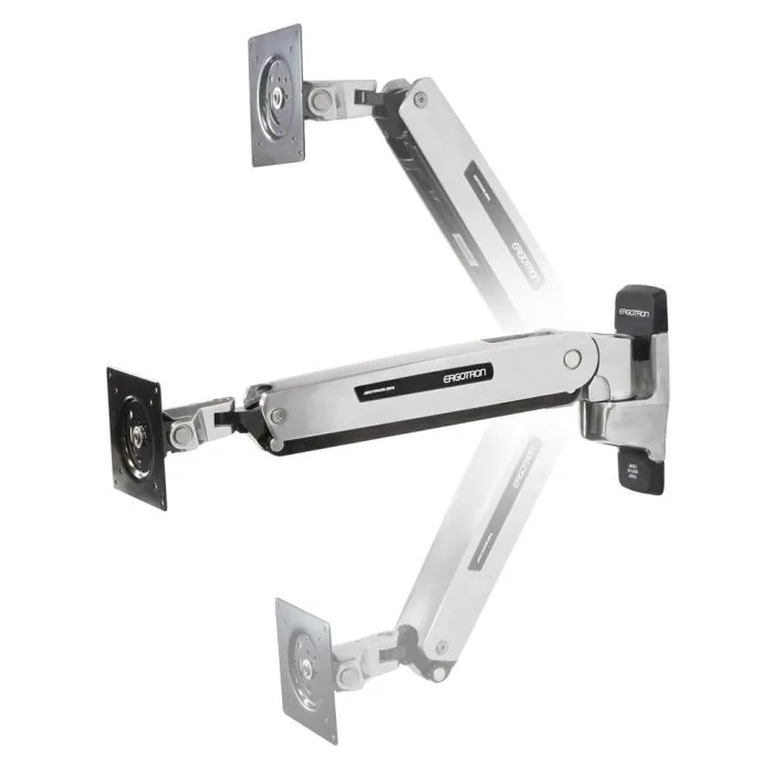 Ergotron Interactive Arm - uchwyt ścienny do monitora (polerowane aluminium)