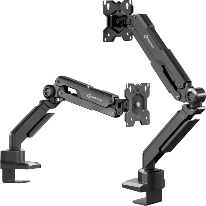 ONKRON G90-B Uchwyt biurkowy obrotowo-nachylny do monitora 13"-34" maks 10 kg, z obracaniem, czarny