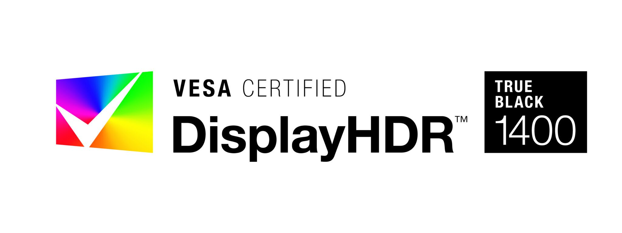Official VESA Certified DisplayHDR True Black 1400 certification badge