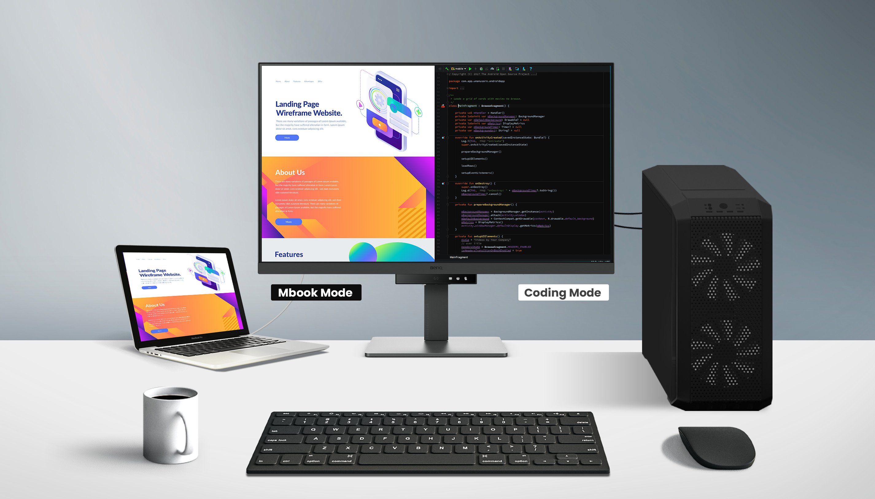 BenQ RD programming monitor shown in the original manufacturer announcement